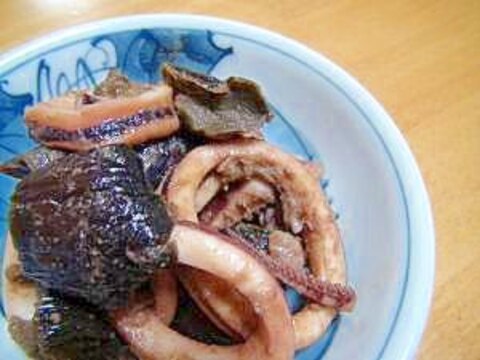 なすとイカの煮付け